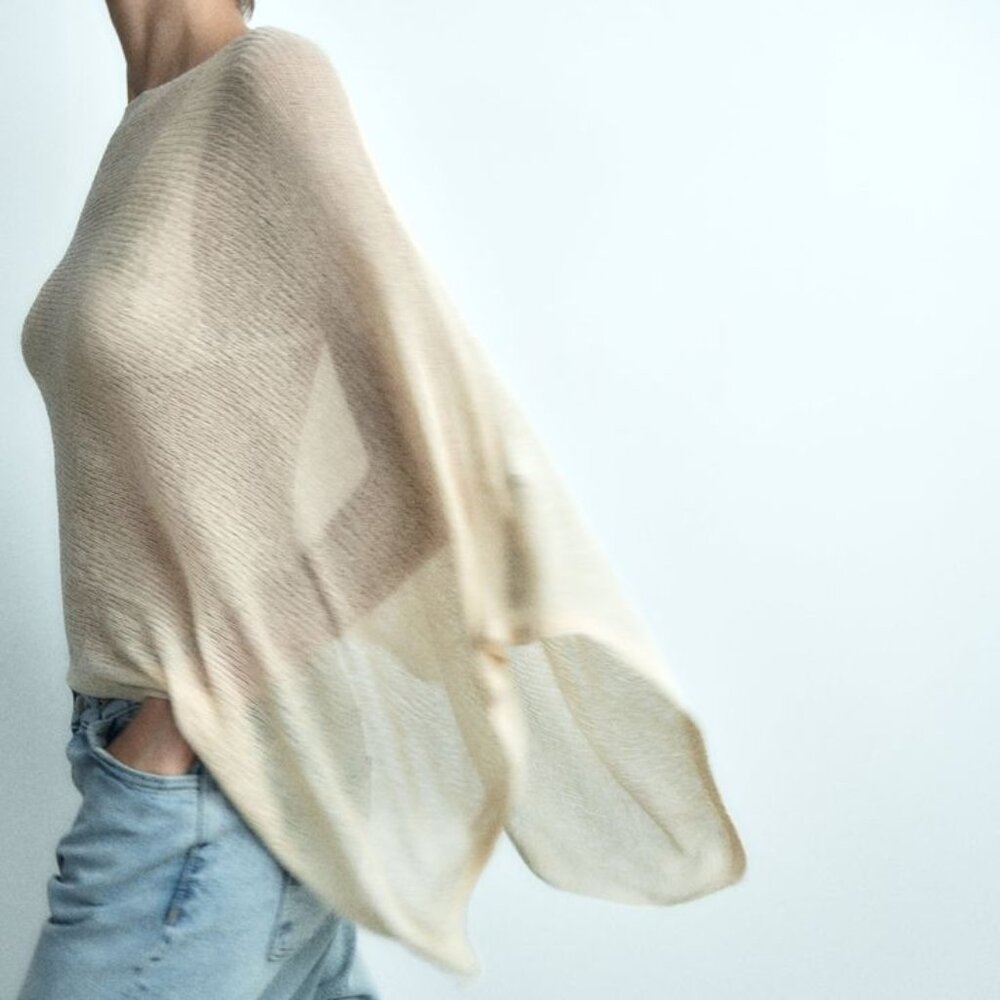 BLOGGER'S FAVE! Zara Fine Knit Cape NWT_14